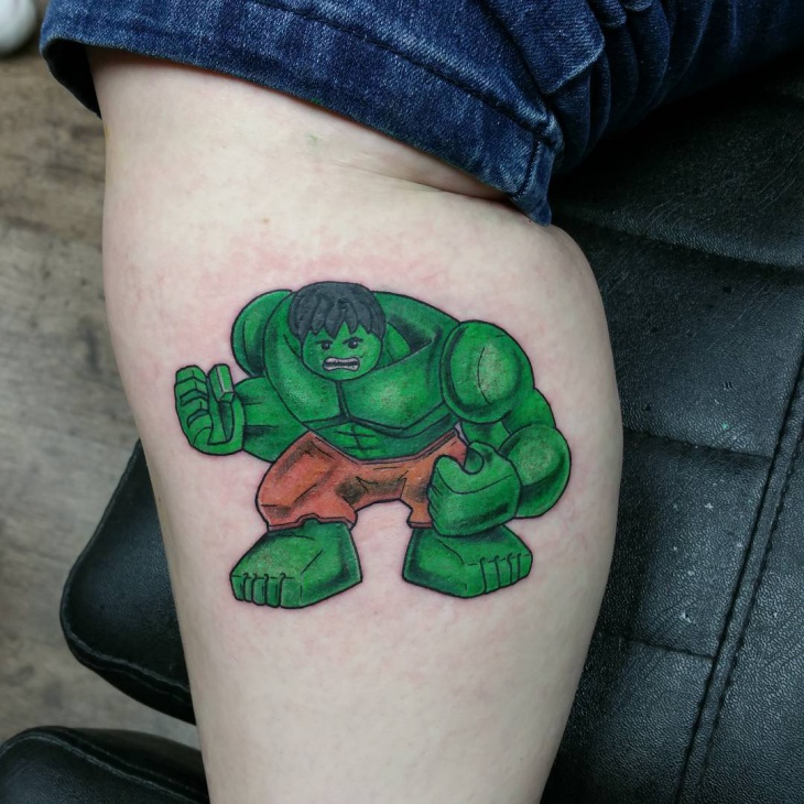 hulk colorful tattoo