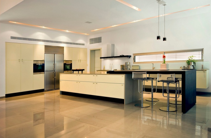 luxury rectangular kitchen designs
