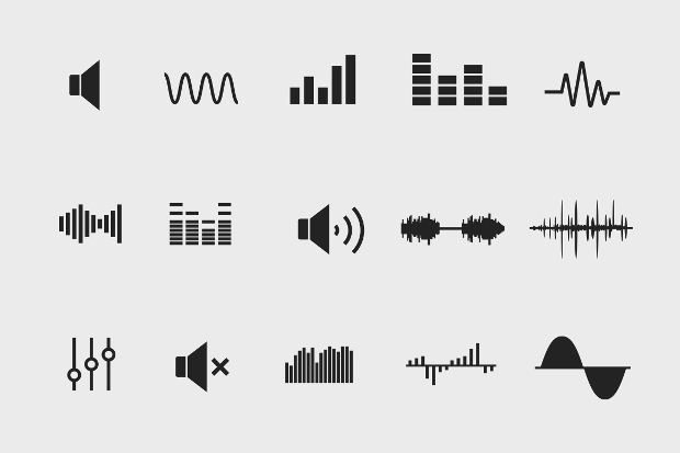 music soundwave icons