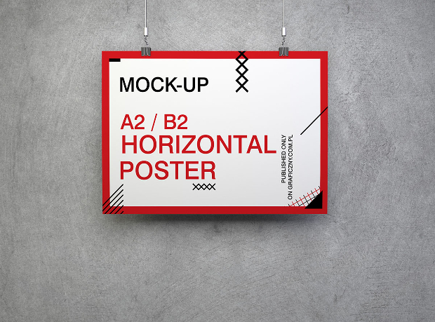 horizontal poster mockup