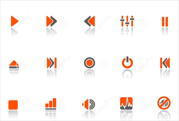 player and sound icons