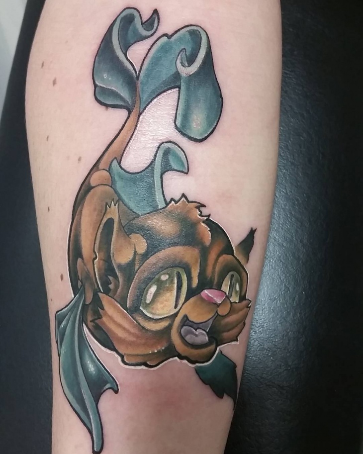 cute catfish tattoo