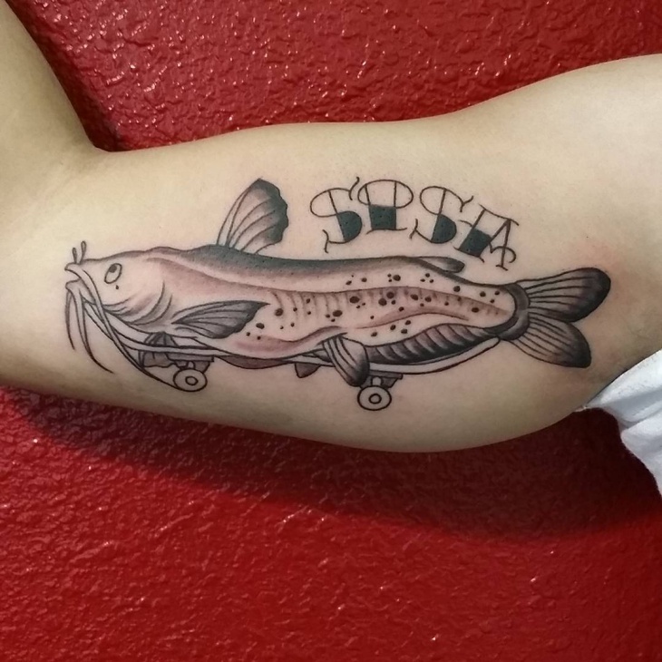 catfish text tattoo idea