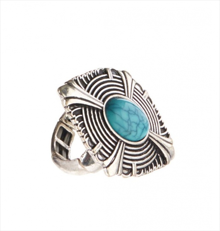 turquoise stretch ring