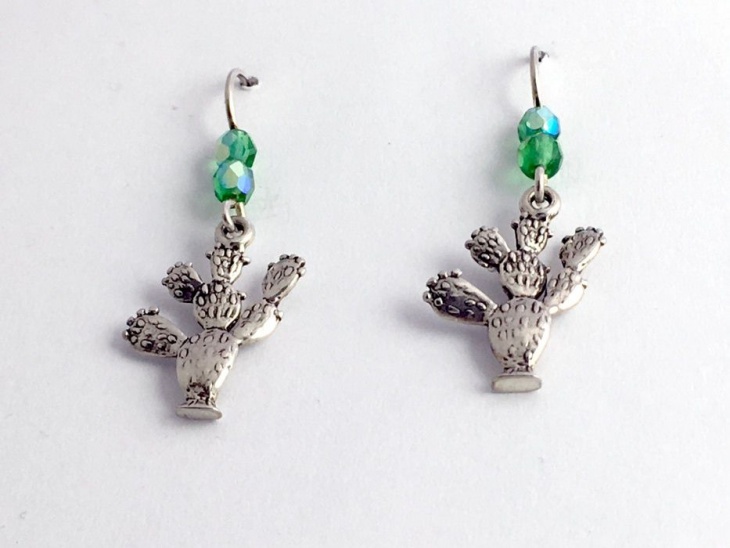 cactus dangle earrings