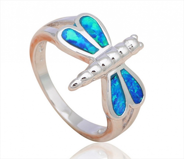 opal dragonfly jewelry design