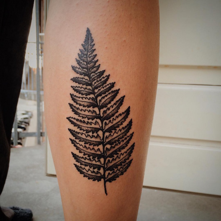 fern leaf tattoo