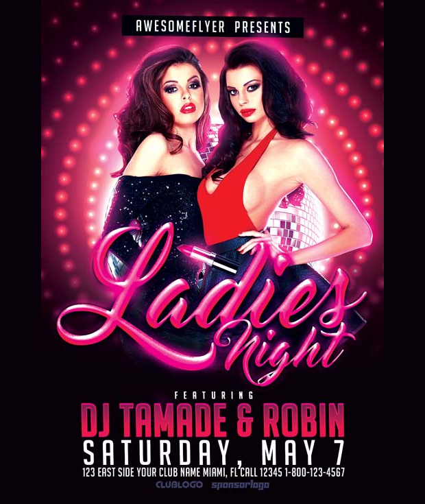 ladies night free flyer template