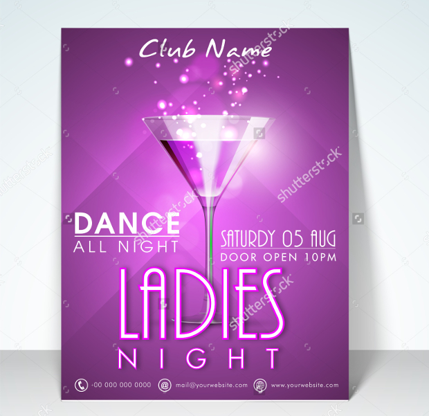 stylish ladies night club flyer