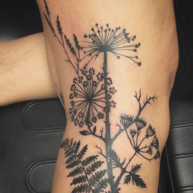 fern tree tattoo design