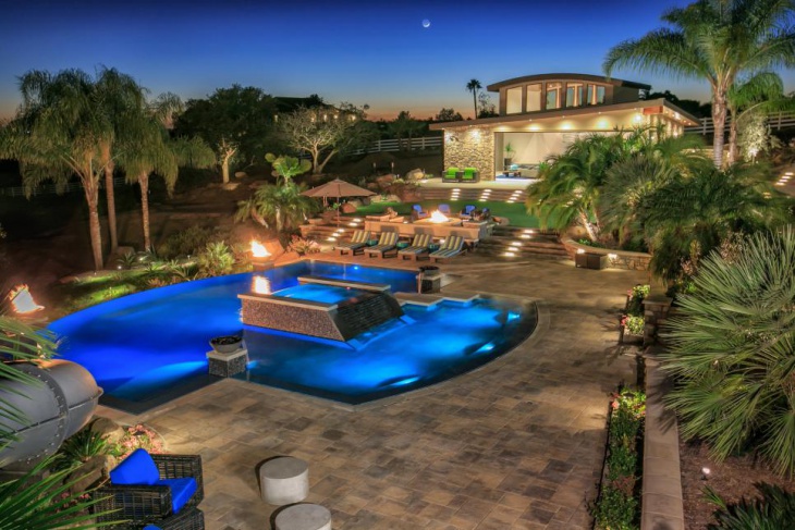 backyard swimming pool patio