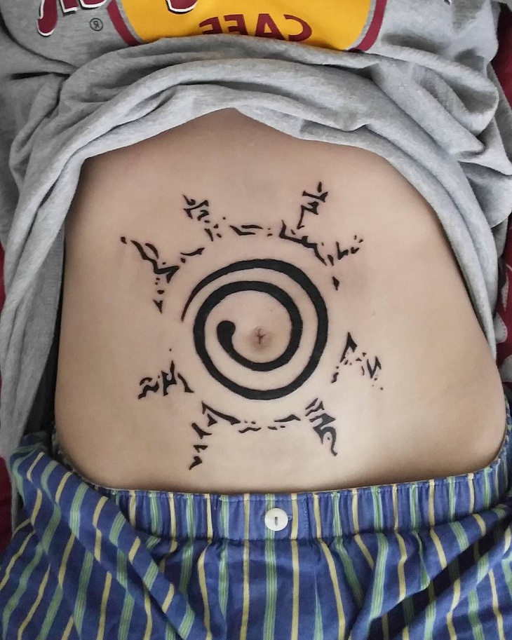naruto stomach tattoo