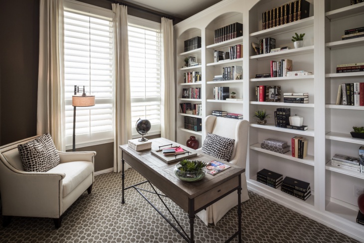 20 Home Office Bookshelves Designs Ideas Design Trends Premium Psd Vector S - Office Wall Bookshelves