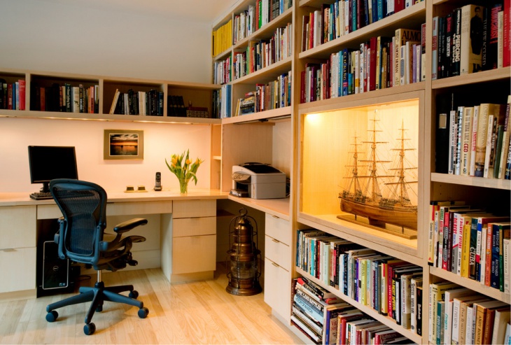 home office library bookshelves