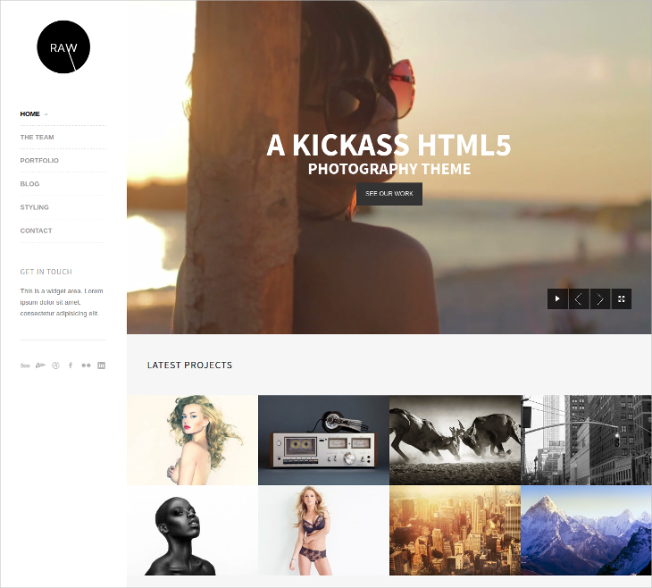 responsive html5 photography template
