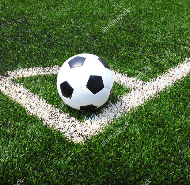 soccer ball in grass texture
