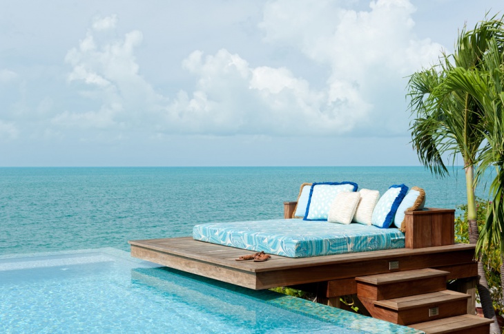 tropical poolside bedroom design