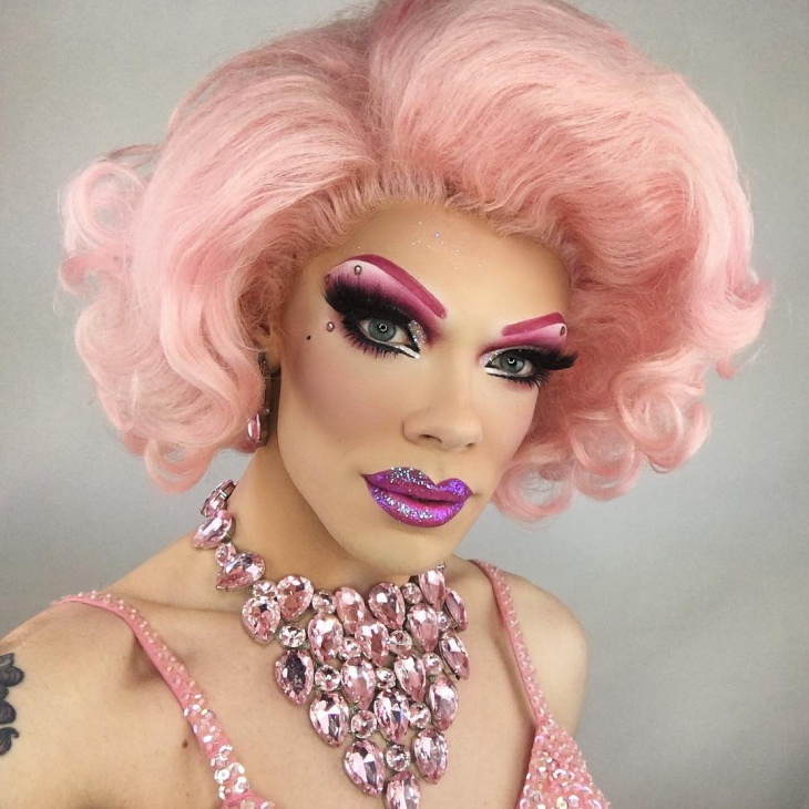 pink drag queen makeover