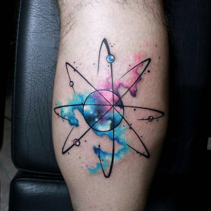 watercolor galaxy tattoo