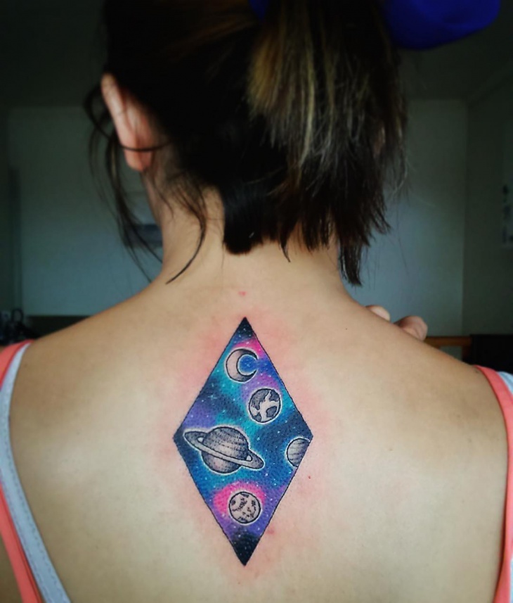 galaxy back tattoo