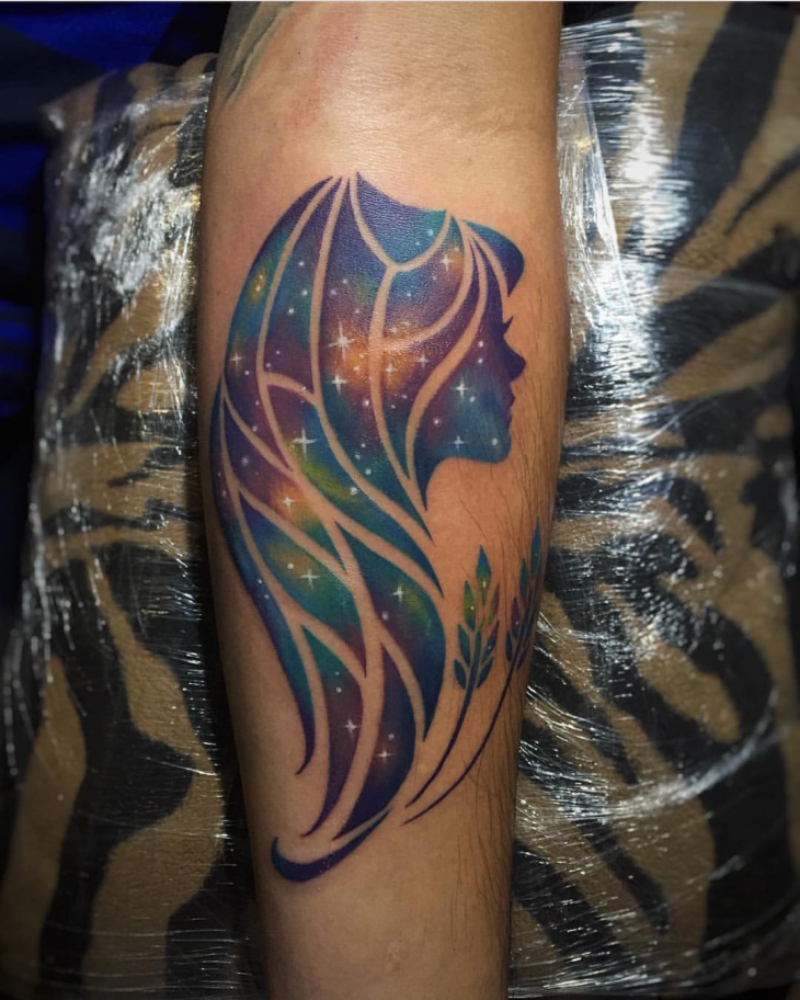creative galaxy tattoo design