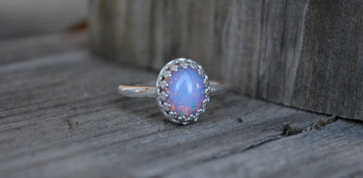 opal glass ring idea