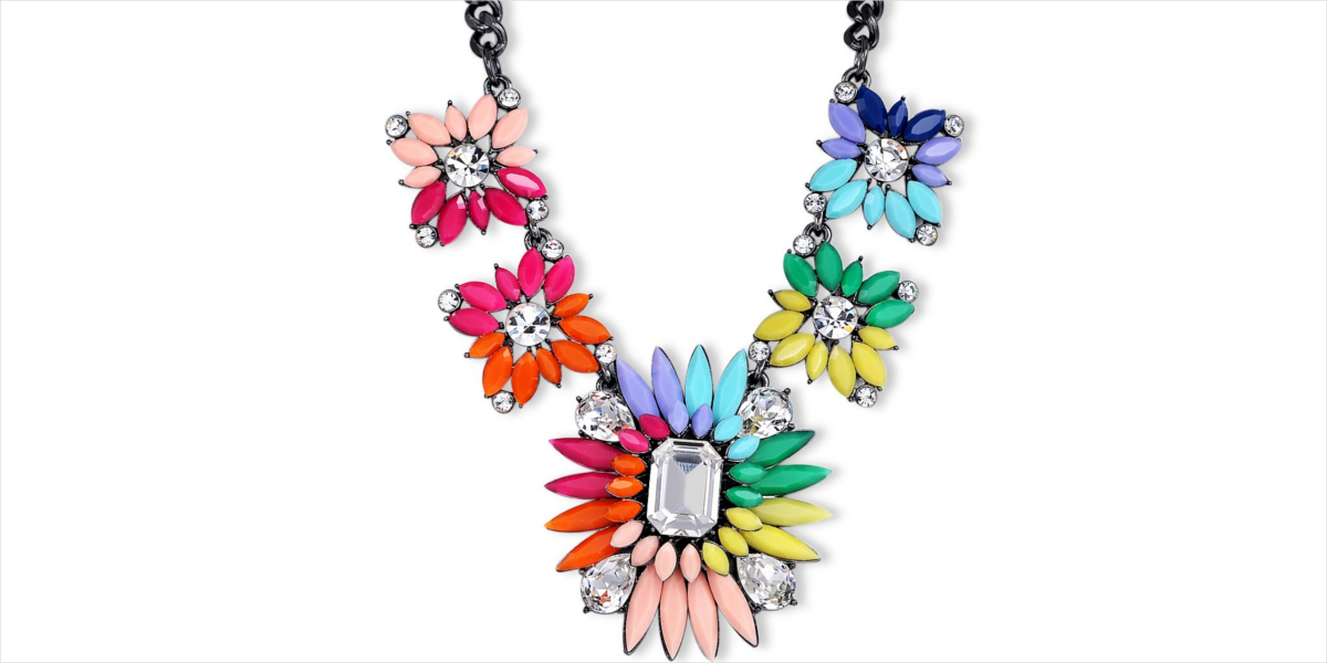 multicolor rainbow flower jewelry