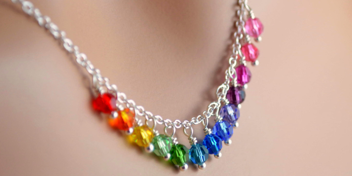 rainbow crystal necklace