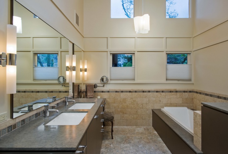 guest bathroom laminate floor idea 