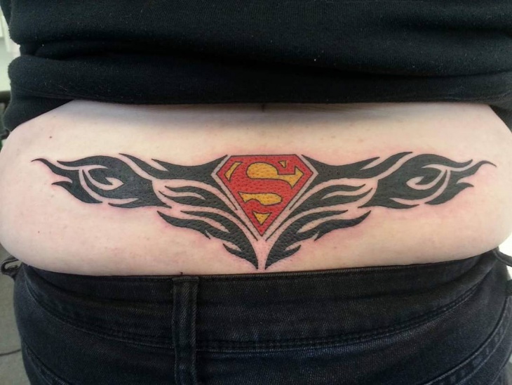 tribal superman tattoo