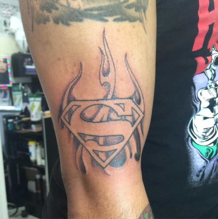 superman arm tattoo design