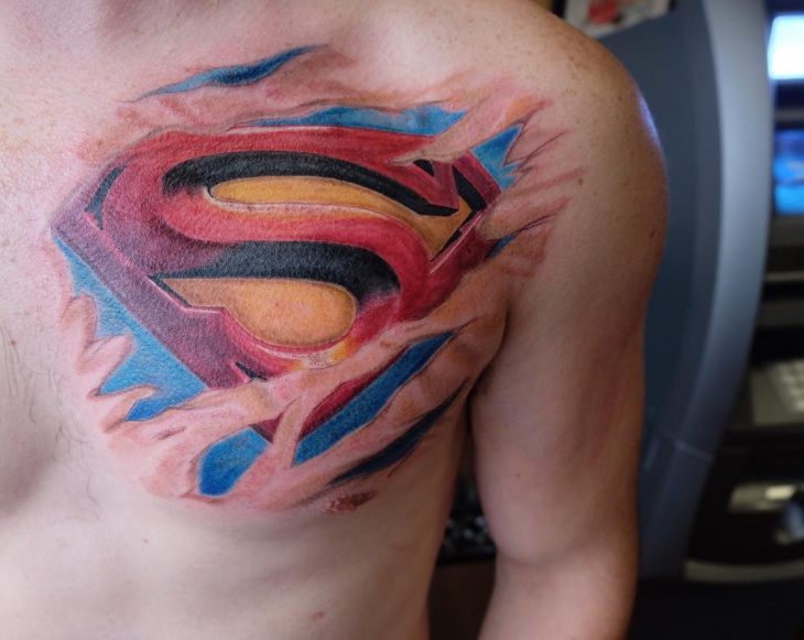 superman tattoos christopher reeve superman leg tattoo source: Elegant poly...