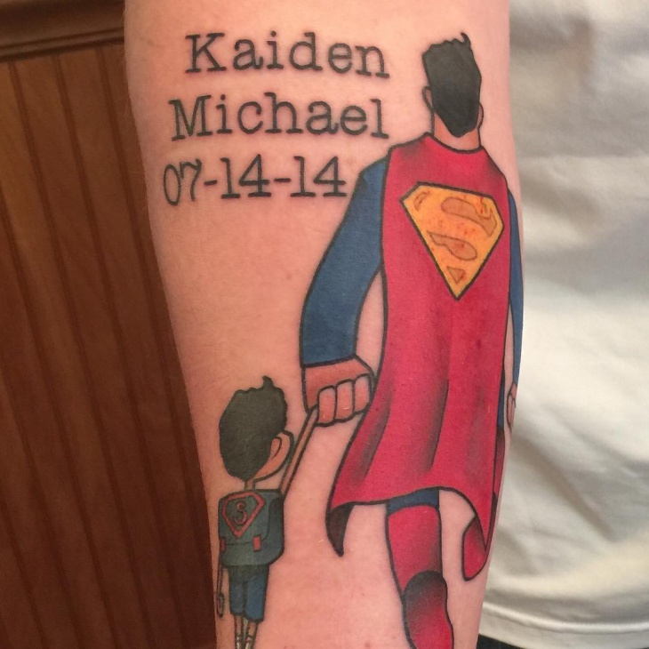 beautiful superman tattoo idea