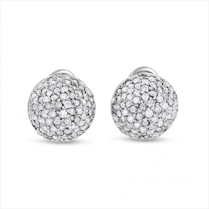 diamond ball earrings