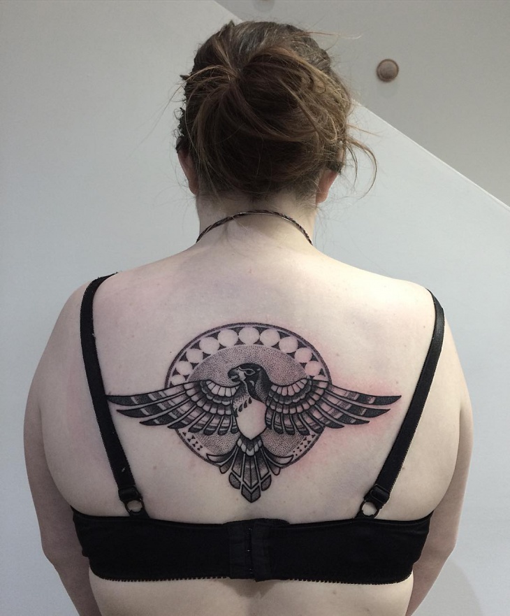 tribal falcon tattoo design