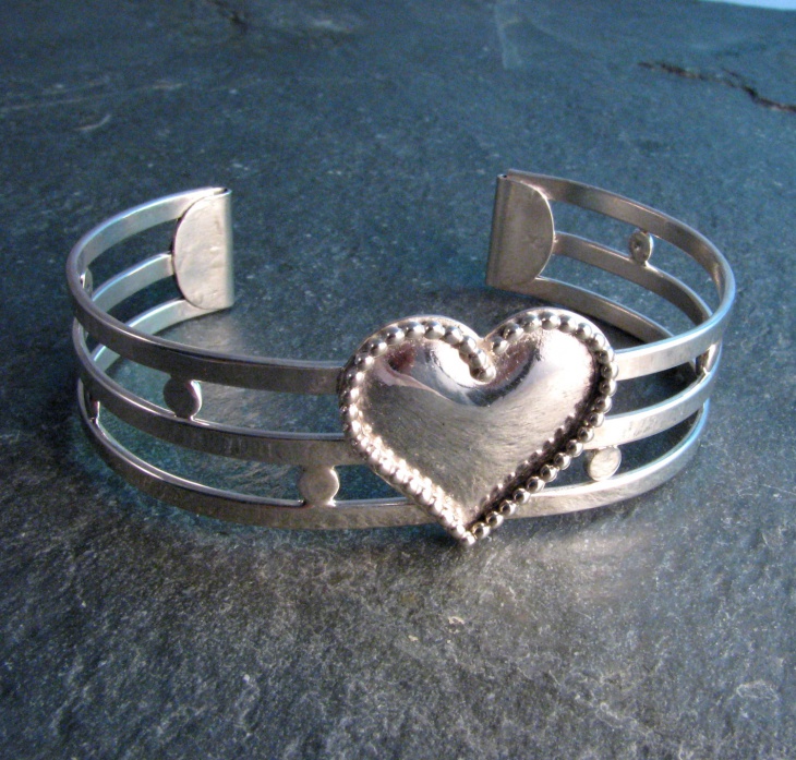 heart cuff bracelet