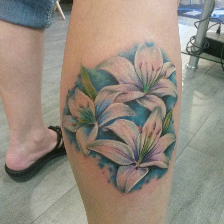 lily flower tattoo design