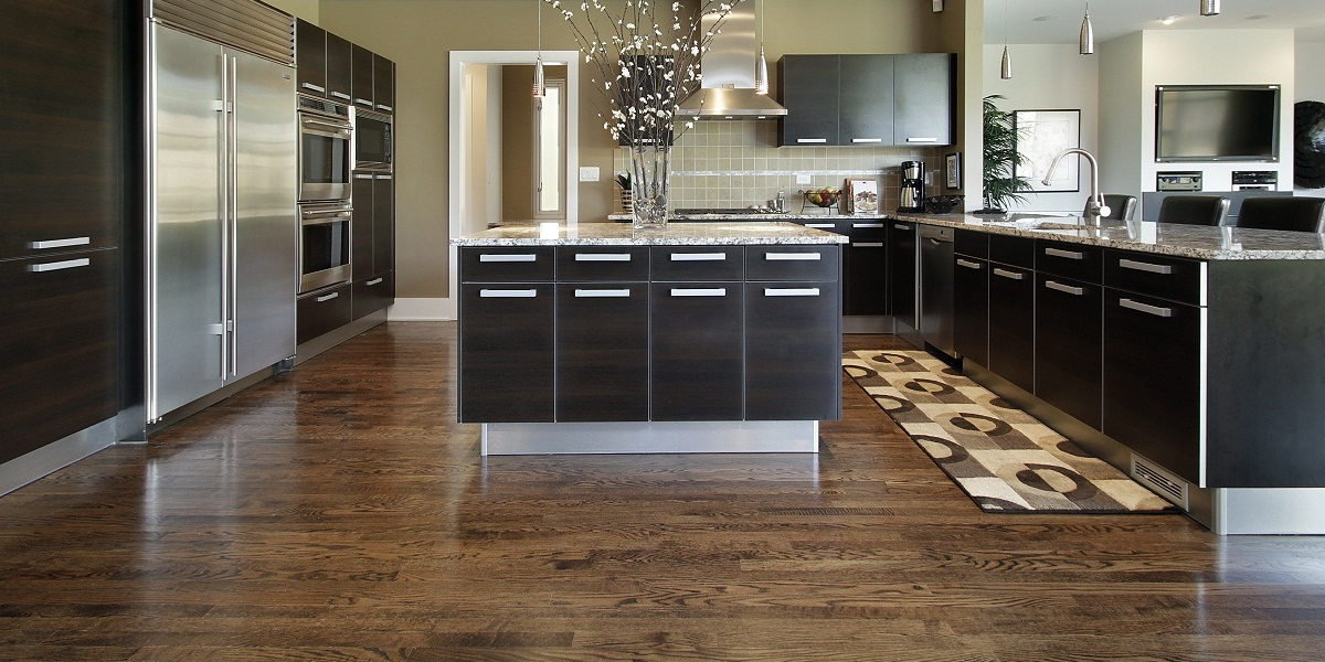 contemporary kitchen flooring