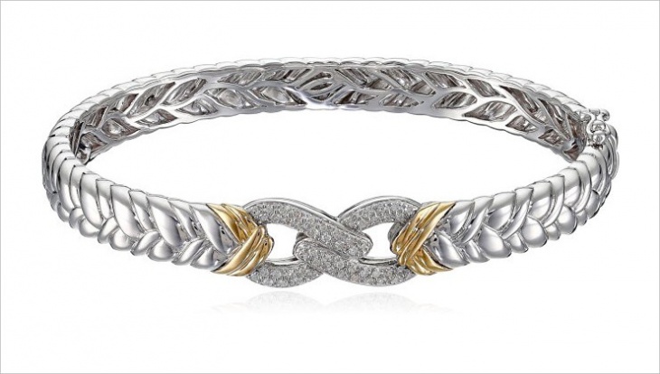 diamond braided bracelet