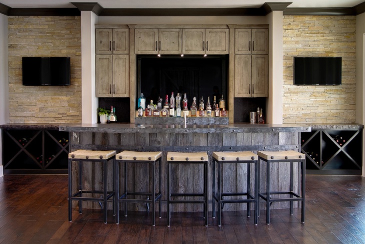 diy rustic home bar design