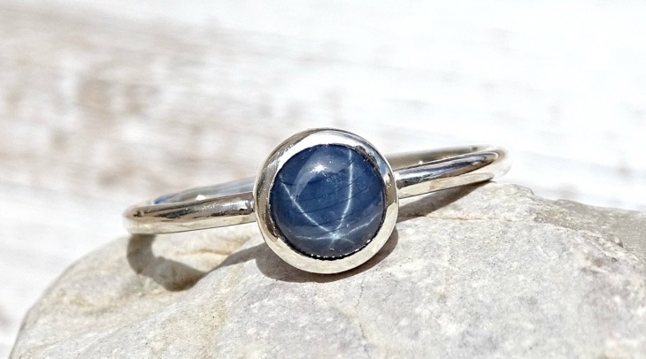 delicate sapphire engagement ring
