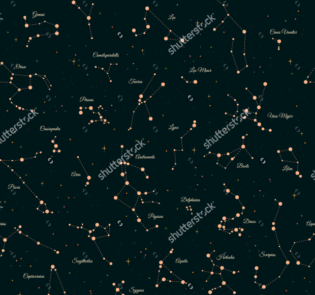 constellation galaxy seamless pattern