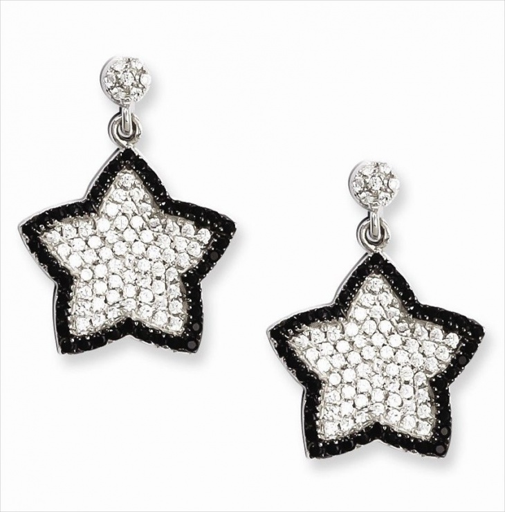 star dangle earrings