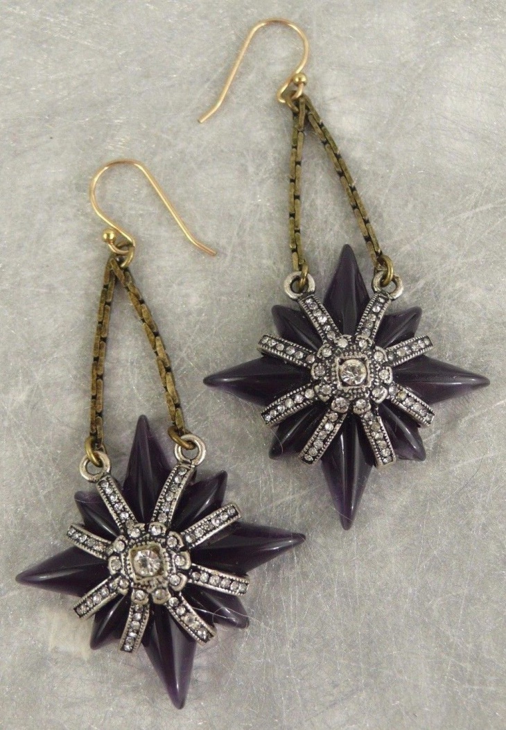 crystal star earrings