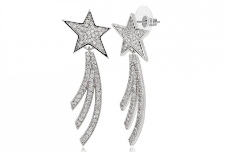 rhinestone star earrings