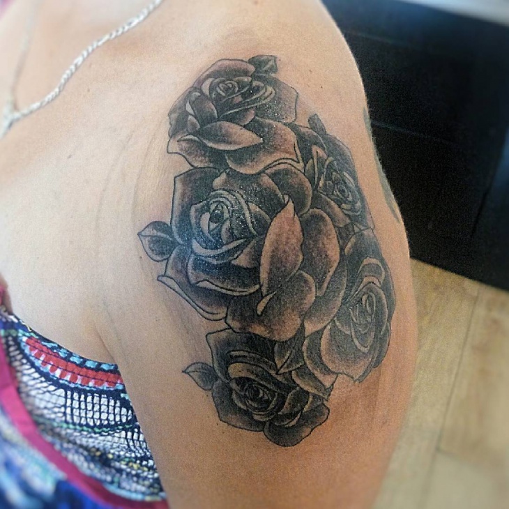 black rose tattoo design