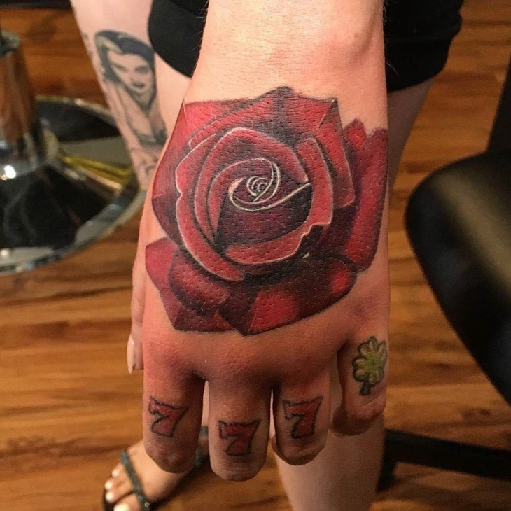red rose tattoo design