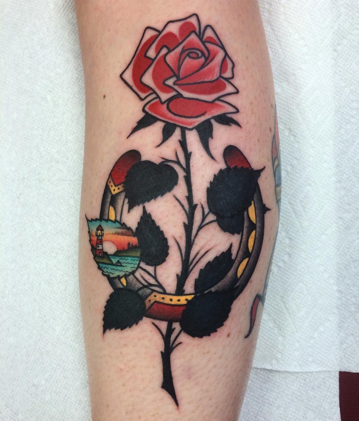 awesome rose tattoo design