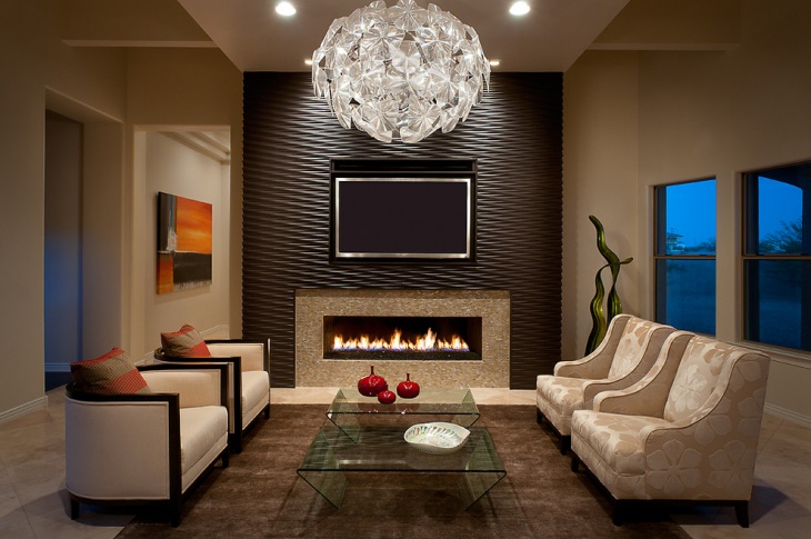 modern fireplace 3d wall design 