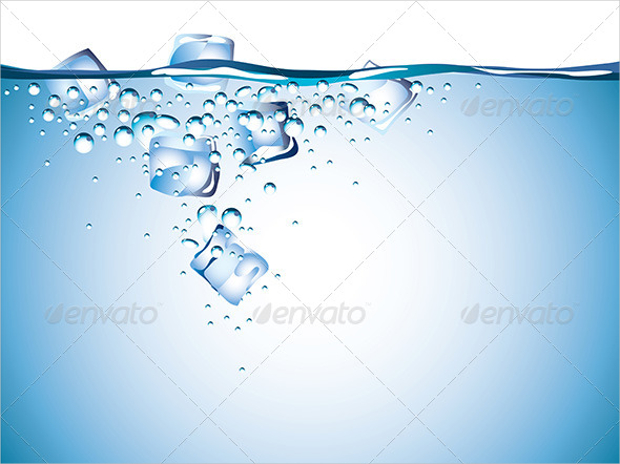 ice cubes in water vector
